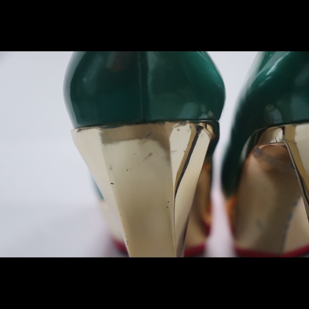 Brian Atwood Leonida Colorblock Heels Sz 7.5 - Picture 7 of 15